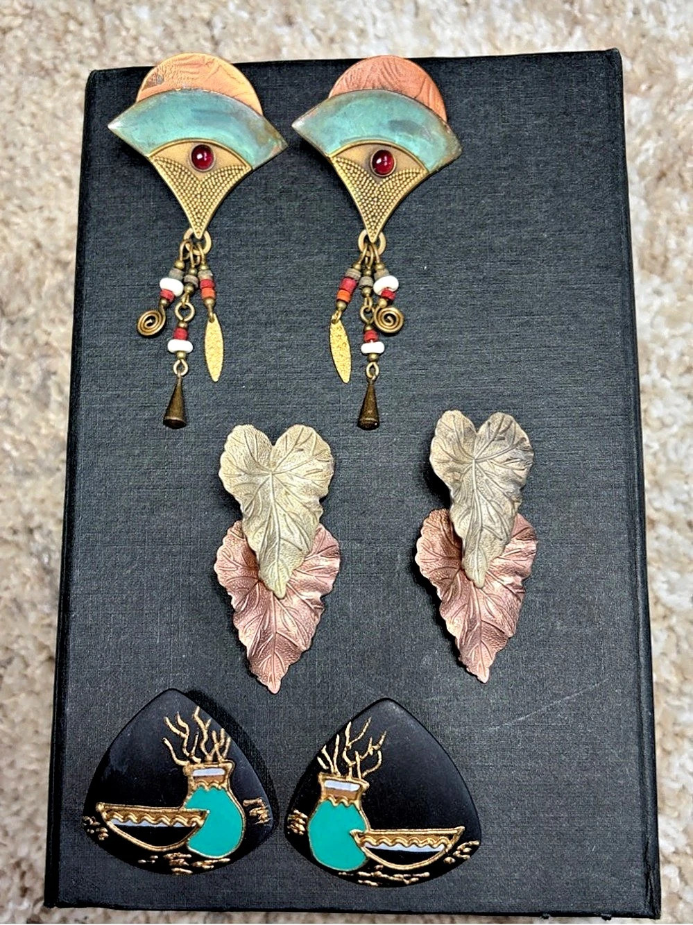 Mixed Statement Earrings Set of 3 pairs